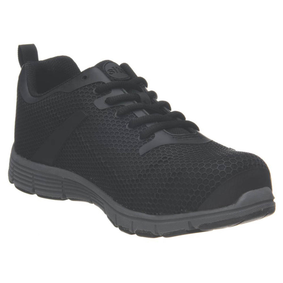 Site Safety Trainers Mens Wide Fit Black Lightweight Work Boots Steel Toe Size 4 - Image 1