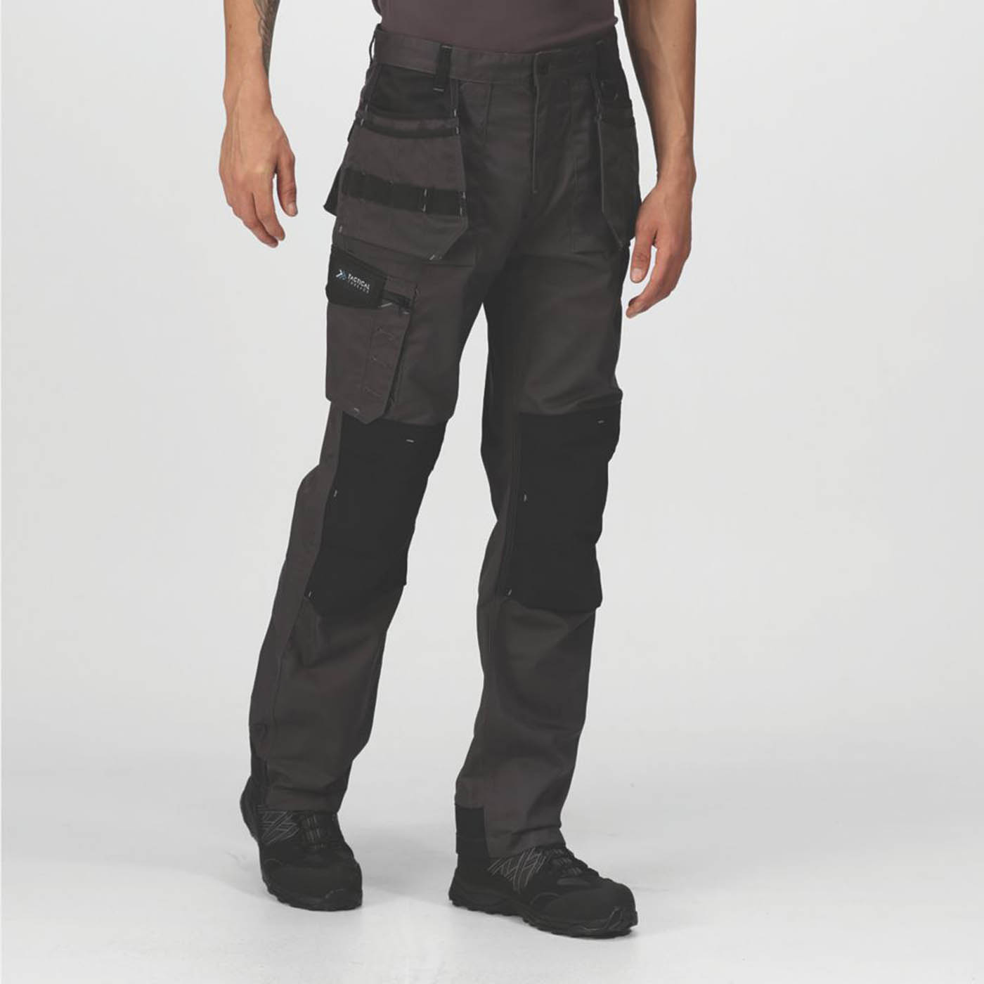 Regatta Work Trousers Mens Classic Fit Incursion Grey Multi Pockets 34W 29L - Image 3