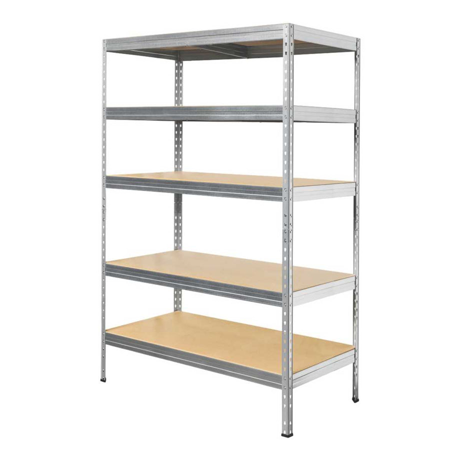 Shelving Unit 5 Tier Heavy Duty Galvanised Steel Garage Racking Storage Shelves - Image 1