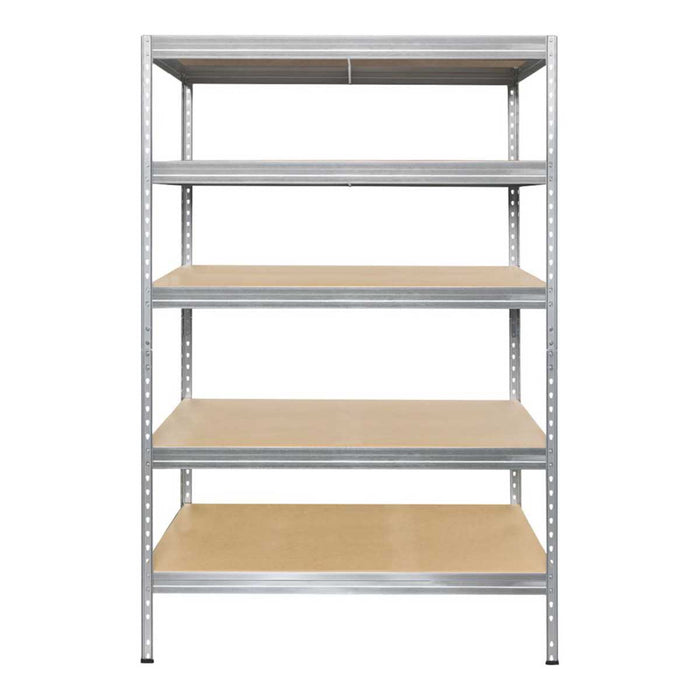 Garage Shelving Unit 5-Tier Galvanised Steel Rivet Adjustable 120x60x180cm - Image 3