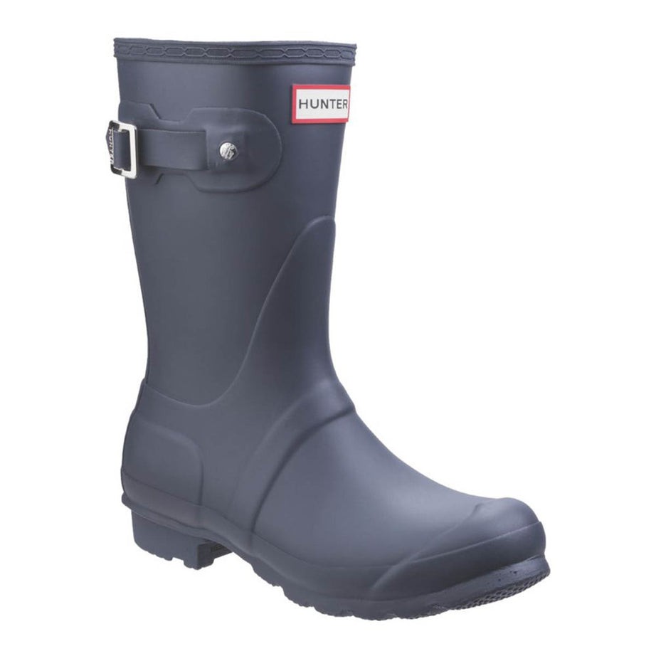 Hunter Womens Non Safety Wellies Navy Short Waterproof Comfortable Size 6 - Image 1