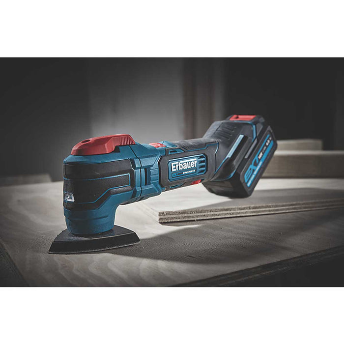 Erbauer Multi Tool Cordless 18V 4.0Ah Li-Ion EMT18-Li-QC Brushless Soft Grip - Image 4