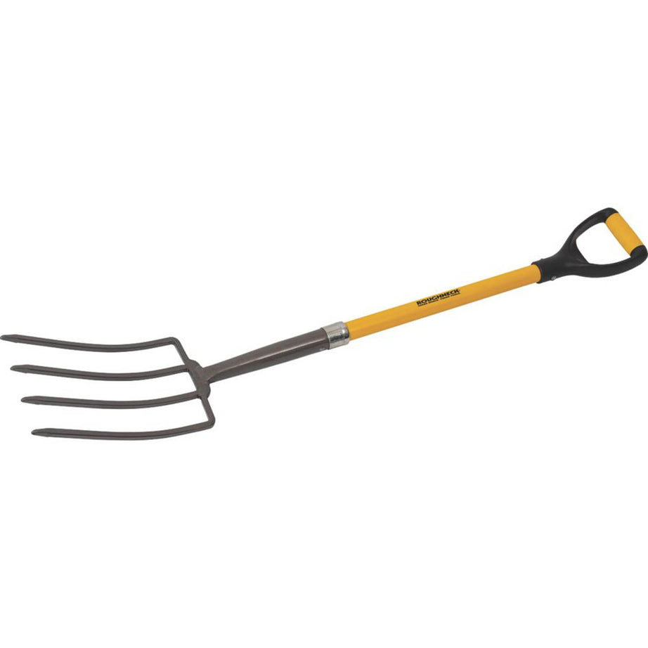 Roughneck Digging Fork Fibreglass D Shape Handle Corrosion Resistant 185mm - Image 1