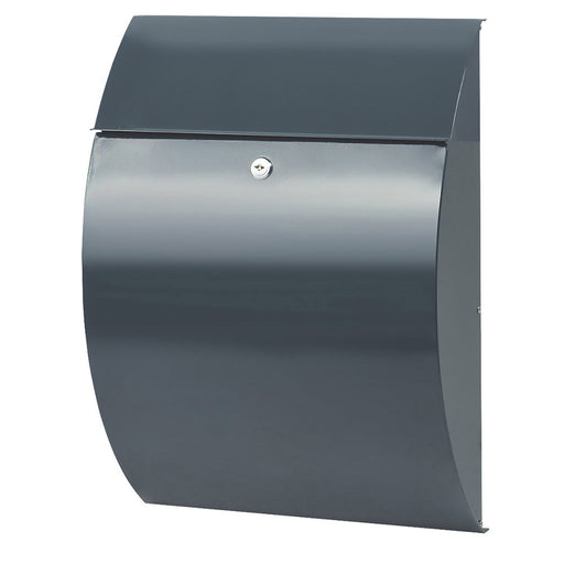 Burg-Wachter Post Box Riviera Anthracite Metallic Stainless Steel 460x335mm - Image 1