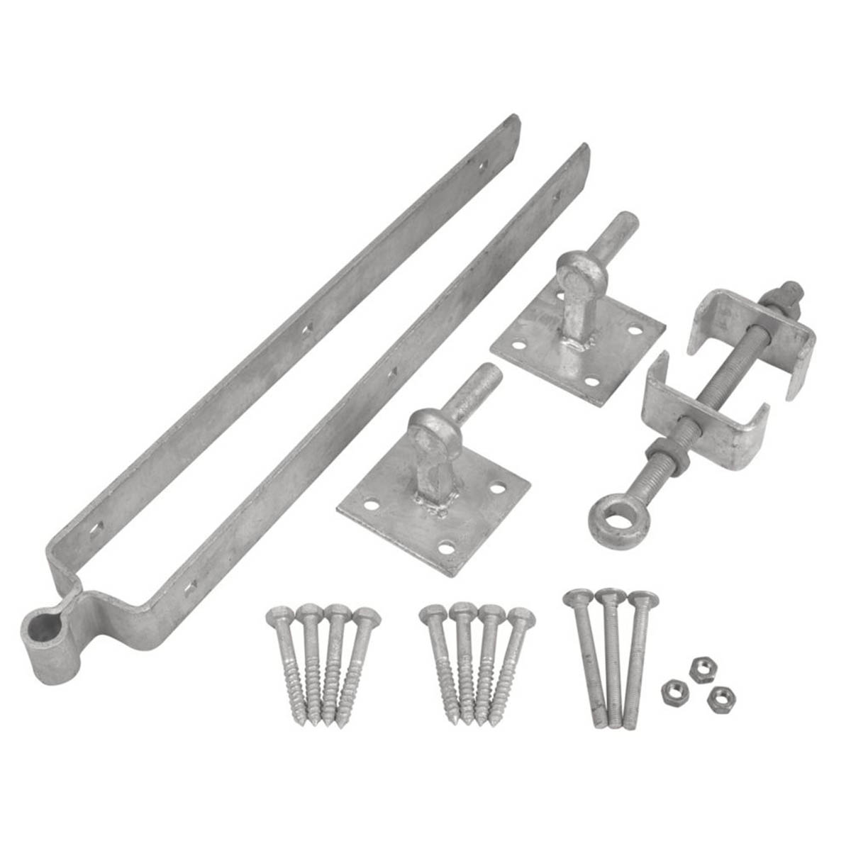 GateMate Adjustable Hinge Set Matt Silver Steel Corrosion Resistant 6 Pieces - Image 3
