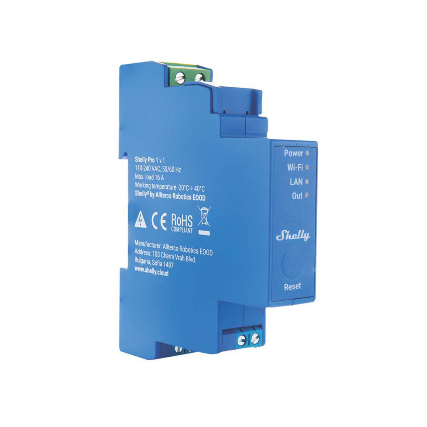 Shelly Pro 1 Single-Phase 1-Channel 16A Smart Relay Switch - Image 1