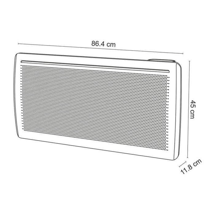 Blyss  2000W Electric Wall-Mounted Radiant Panel Heater 450mm x 864mm White 6820BTU - Image 5