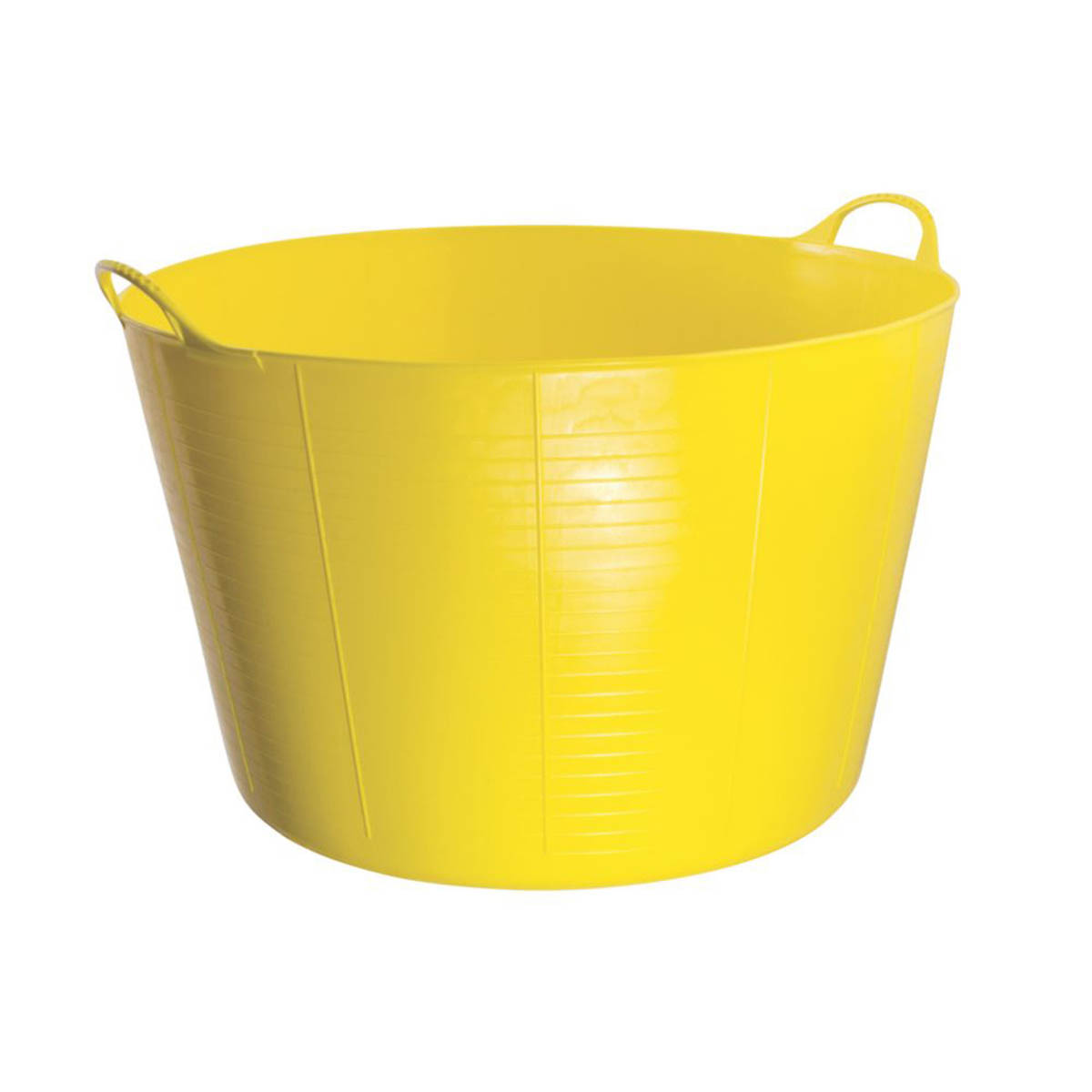 Red Gorilla Tub Bucket Polyethylene Yellow Hardwearing Flexible With Handles 75L - Image 1