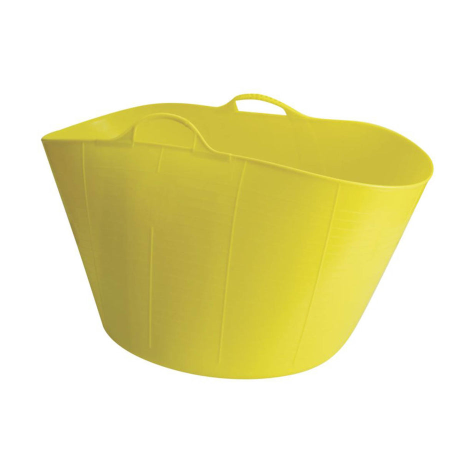 Red Gorilla Tub Bucket Polyethylene Yellow Hardwearing Flexible With Handles 75L - Image 2
