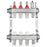 Underfloor Heating Manifold LowFit 3 Port Brushed Steel Push-Fit Connection - Image 1
