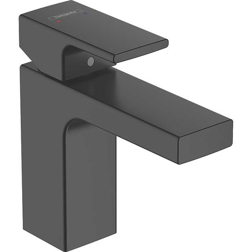 Bathroom Basin Mixer Tap Single Lever Zinc Matt Black Deck-Mounted Modern - Image 1