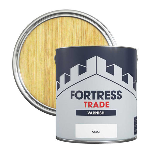 Fortress Trade Varnish Wood Clear Gloss Water Based Indoor Quick Dry 2.5L - Image 1
