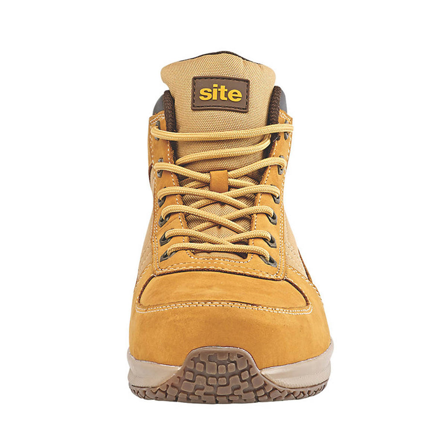 Site Safety Trainer Boots Mens Wide Fit Brown Lightweight Steel Toe Size 11 - Image 4