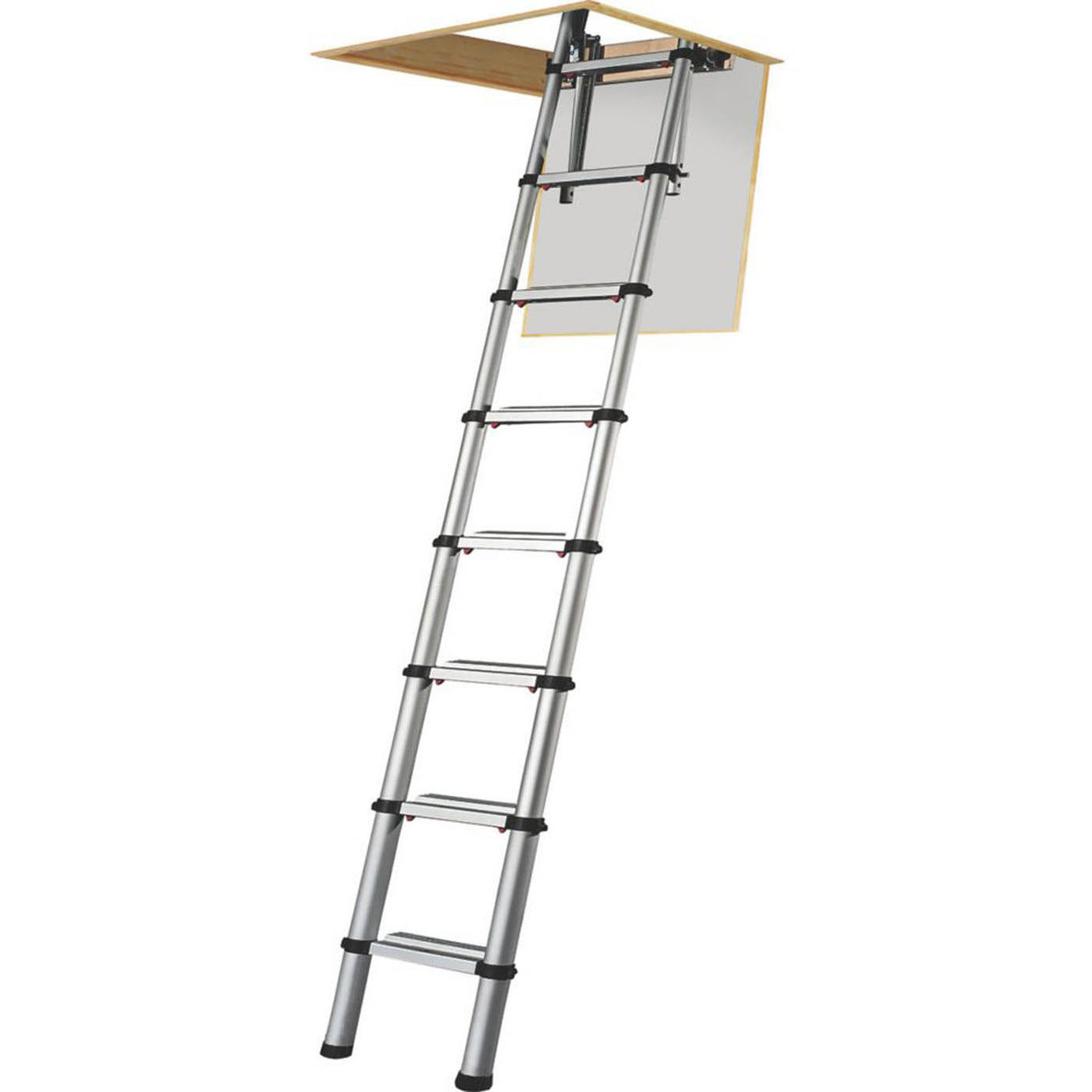 Werner Loft Ladder Telescopic Aluminium 1 Section Extendable Foldable 2.61m - Image 1