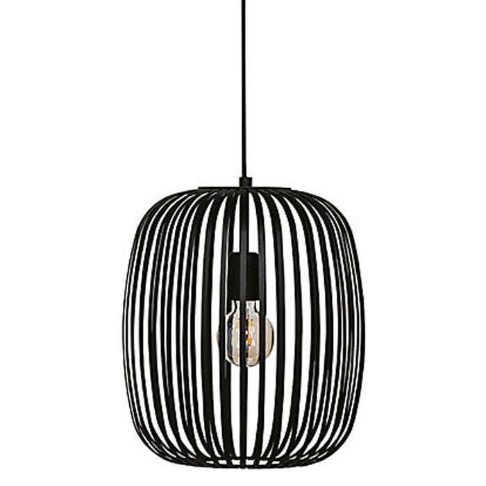 Pendant Ceiling Light Black Large Caged Lampshade Modern Minimalist Adjustable - Image 2