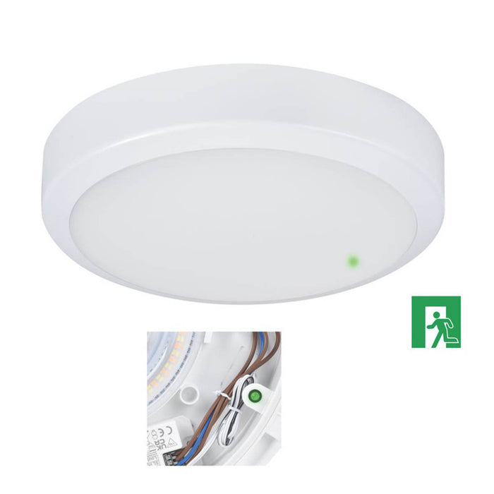 LED Bulkhead Indoor Emergency Maintained or Non-Maintained Round Variable White - Image 6