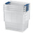 Essentials Storage Boxes Small 15Ltr Transparent Stackable Compact 4 Pack - Image 1