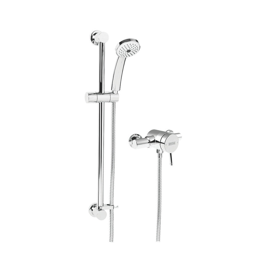 Bristan Thermostatic Mixer Shower Exposed Chrome Single Spray Pattern Round Head - Image 1