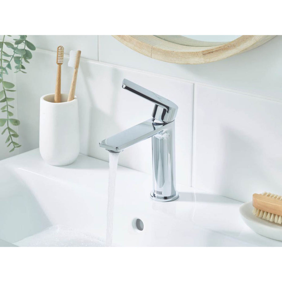 Bristan Bathroom Basin Mixer Tap Clicker Waste Single Lever Chrome-Plated - Image 3