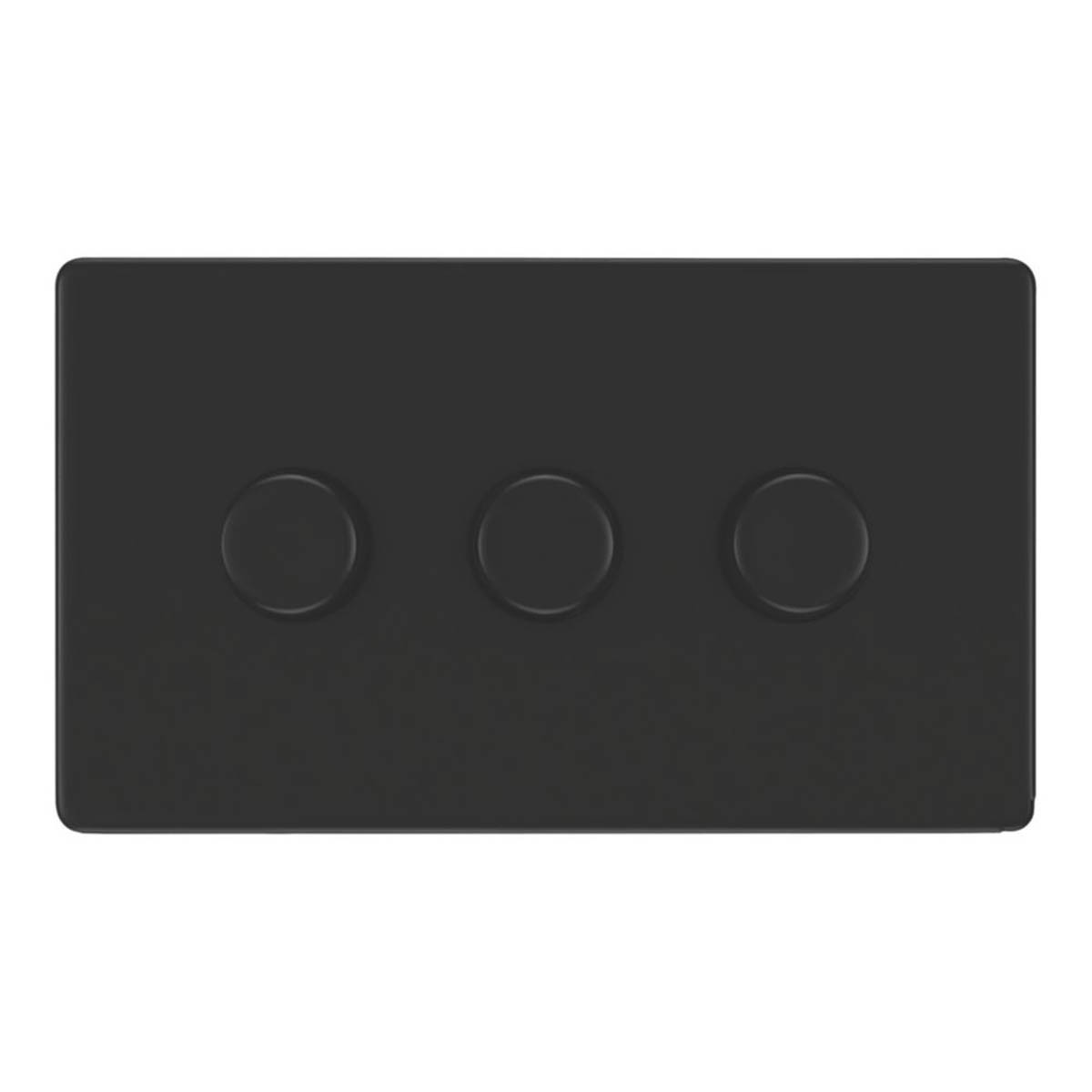 LAP  3-Gang 2-Way LED Dimmer Switch  Matt Black with Colour-Matched Inserts - Image 2