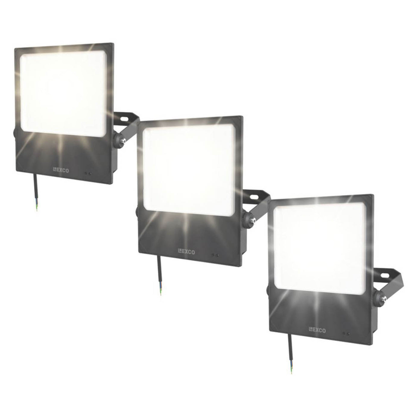 Lexco Outdoor Floodlight LED Integrated Black Photocell Sensor Tilt Lightweight - Image 3