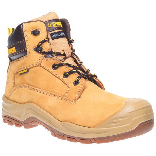 Safety Boots Mens Standard Fit Honey Leather Waterproof Composite Toe Cap Size 3 - Image 1