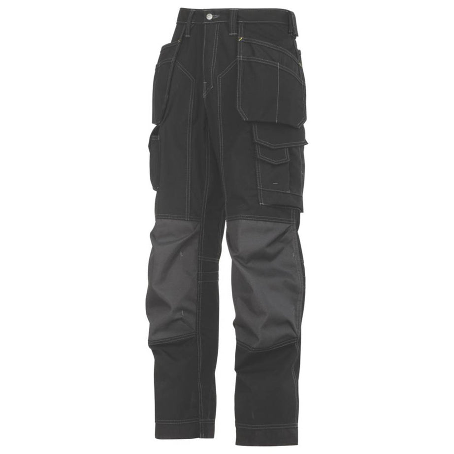 Snickers Work Trousers Mens Twisted Leg Grey Black Multi Pockets 36"W 32"L - Image 1