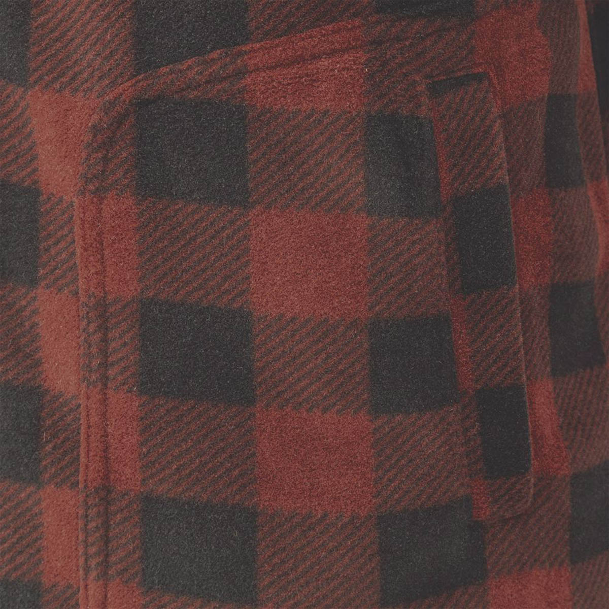 Site Mens Shirt Jacket Fleece Lined 2 Pockets Red Black X Large 52" Chest - Image 6