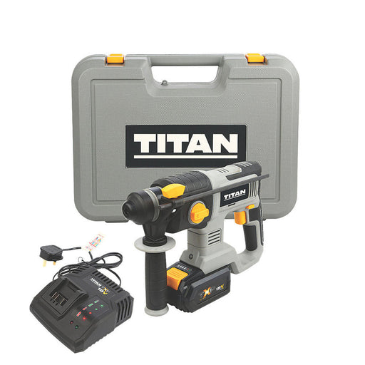 Titan SDS Drill Cordless TTI871SDS 18V TXP 5.0Ah Variable Speed With Carry Case - Image 1