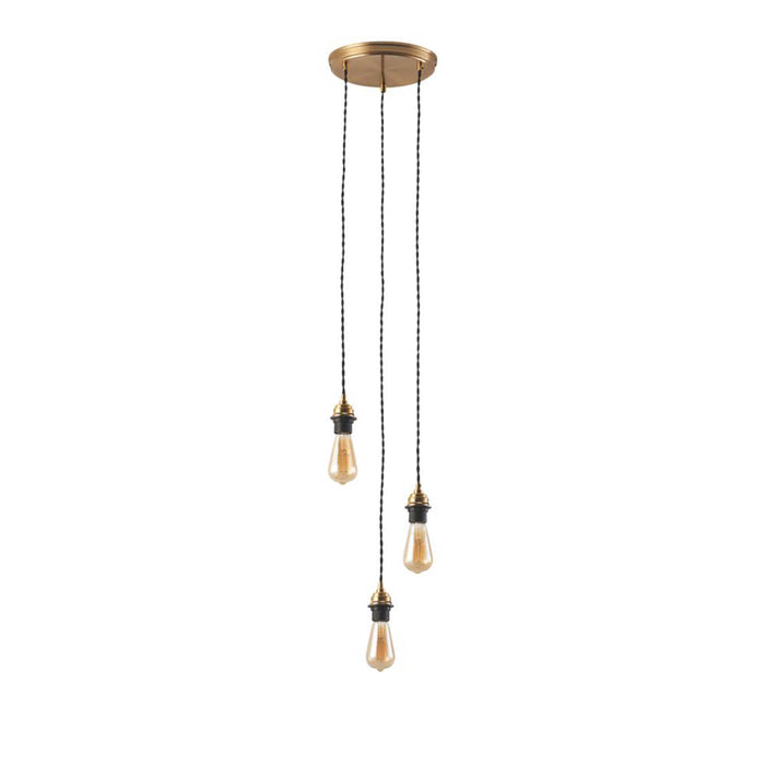 Pendant Ceiling Light 3-Way Adjustable Drop Industrial Modern Hanging Brass - Image 1