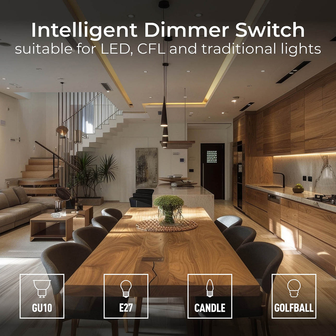 BG Double Dimmer Switch 2-Way Push On/Off Nexus Metal Matt Black Trailing Edge - Image 6