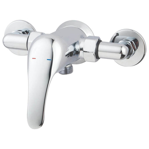 Swirl Shower Mixer Valve Chrome Exposed Bathroom Ceramic Cartridge Lever Handle - Image 1