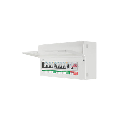 British General Consumer Unit Fuse Box 12 Way Populated High Integrity Dual RCD - Image 1