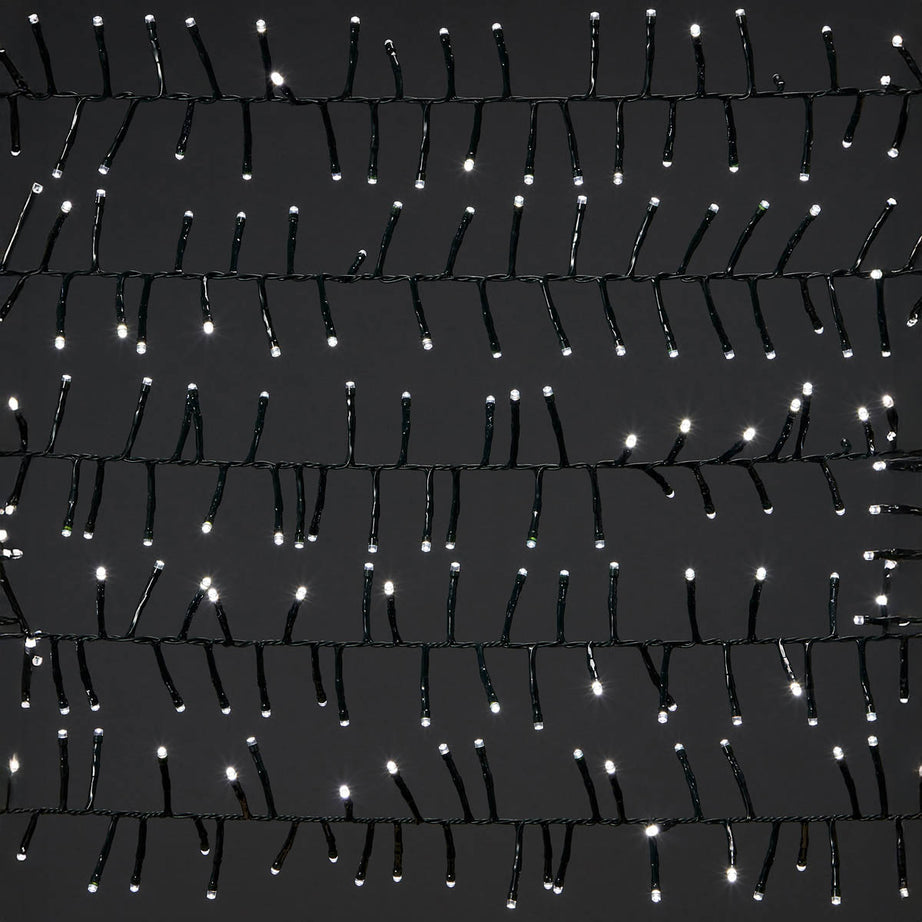 LED Christmas String Lights 1000 Ice White Cluster Timer Indoor Outdoor Home - Image 3