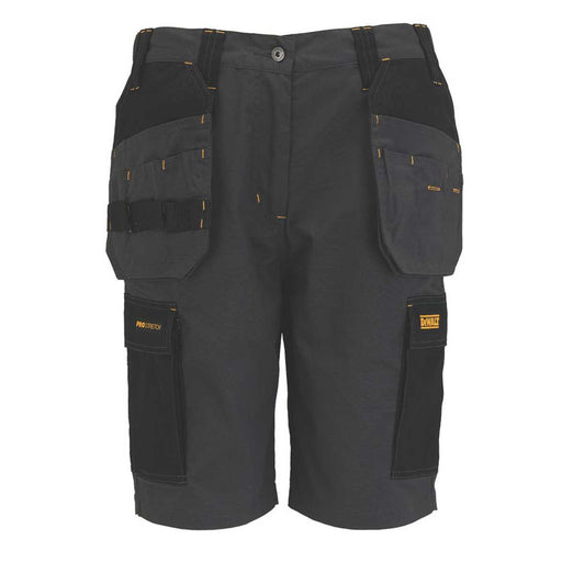DeWalt Work Short Womens Grey Black Multi Pockets Breathable Cargo Size 10 - Image 1
