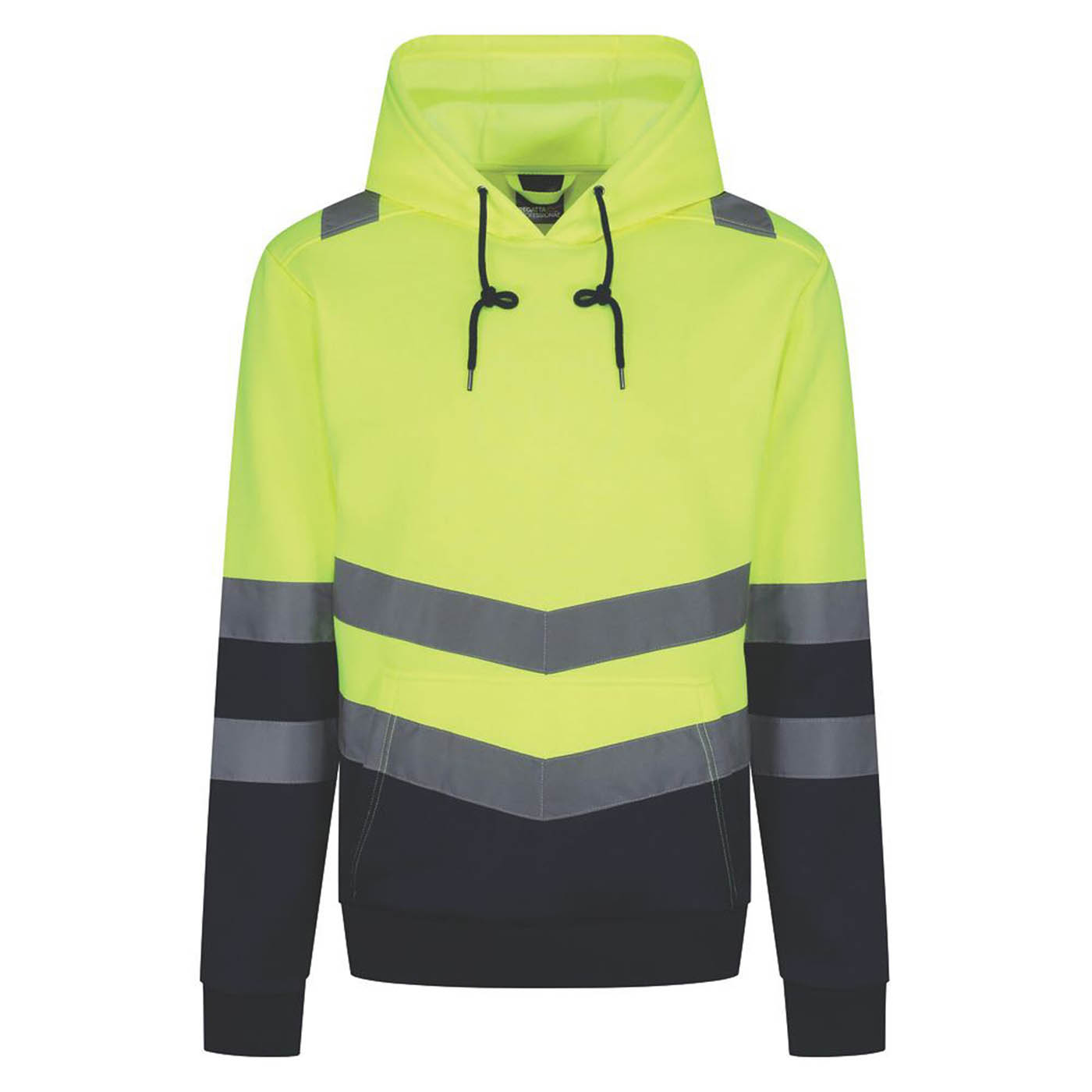 Regatta Work Hi-Vis Hoodie Mens Yellow Hooded Reflective X Large 49in Chest - Image 1