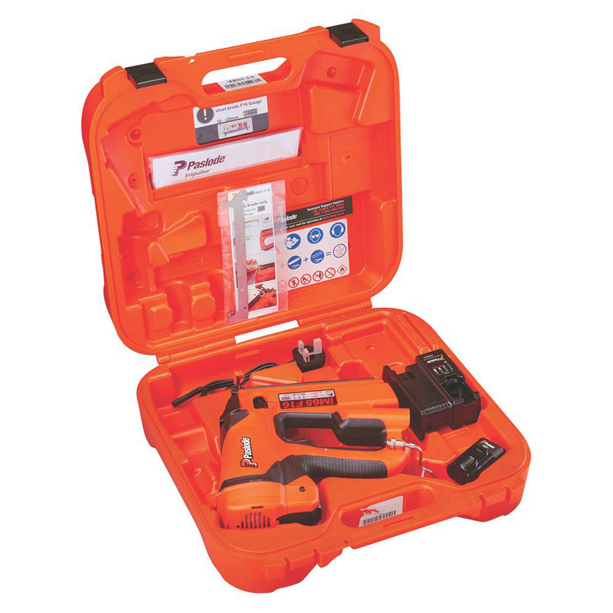 Paslode Gas Nail Gun Cordless 7.4V 2.1Ah IM65F16 Second Fix 63mm Brad Nailer - Image 4