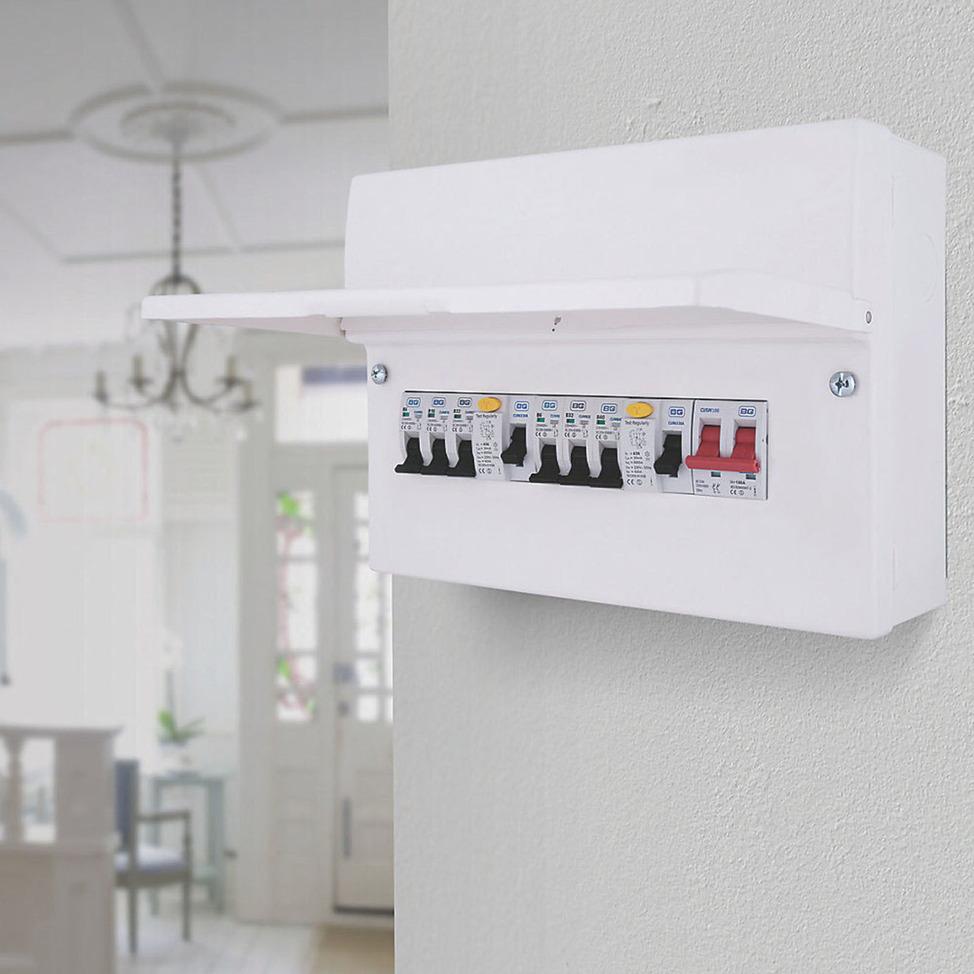 British General Consumer Unit 6 Way 12 Module Dual RCD DIN Rail 100A IP2XC 230V - Image 5