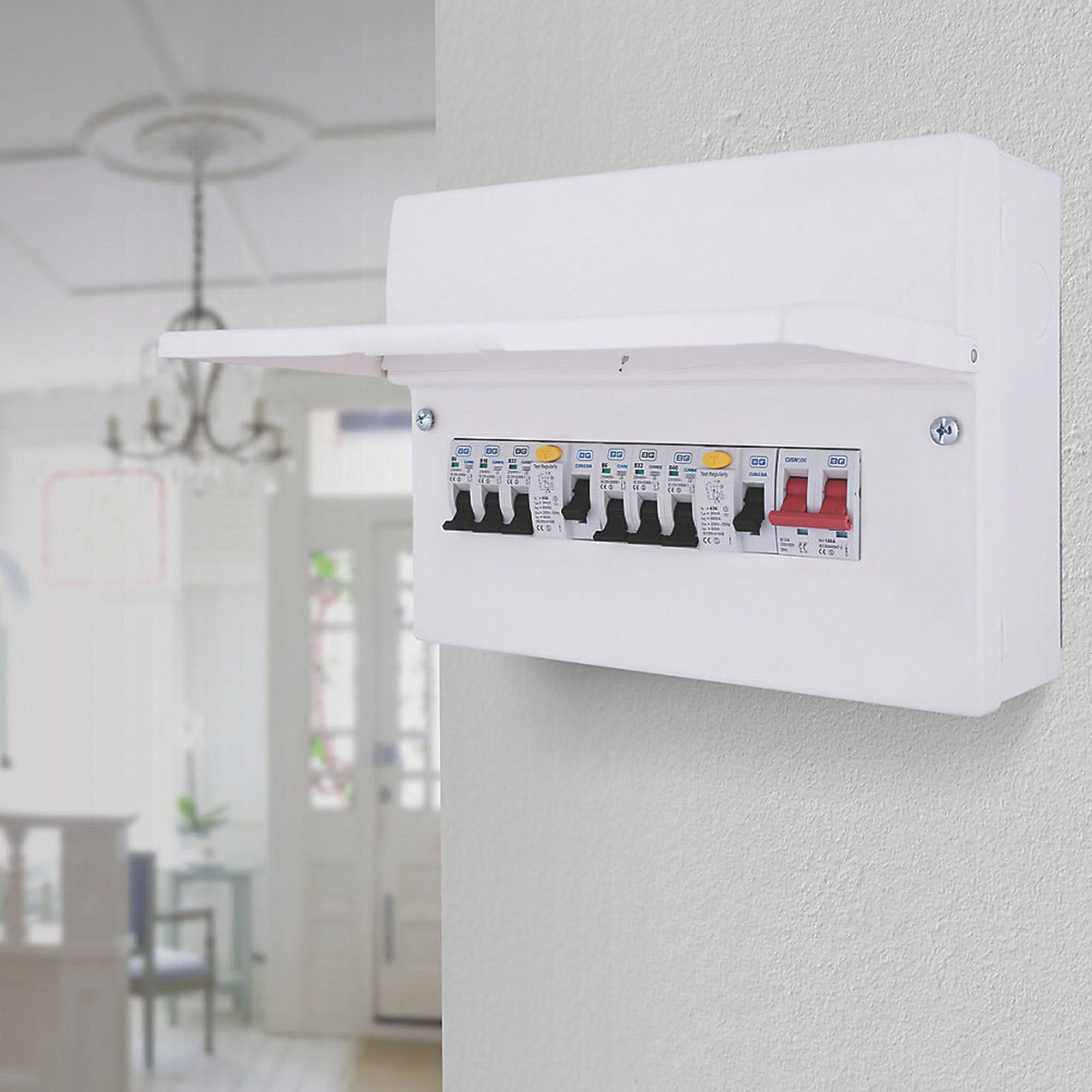 British General Consumer Unit 6 Way 12 Module Dual RCD DIN Rail 100A IP2XC 230V - Image 5