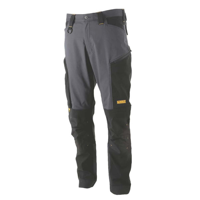 DeWalt Work Trouser Mens Twisted Leg Grey Black Breathable Pocket 38"W 31"L - Image 3