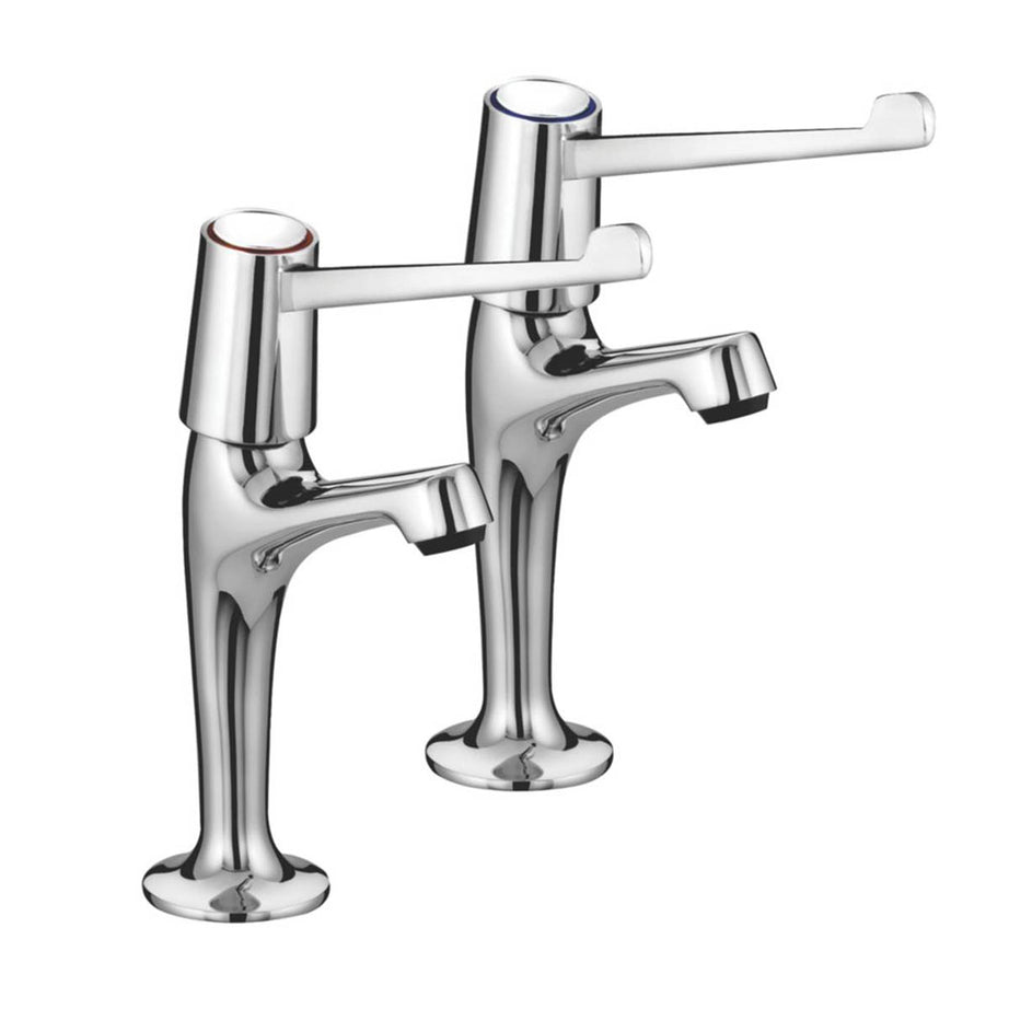 Bristan Kitchen Taps Pillar Lever 6 Contemporary Single Lever Chrome 1 Pair - Image 1