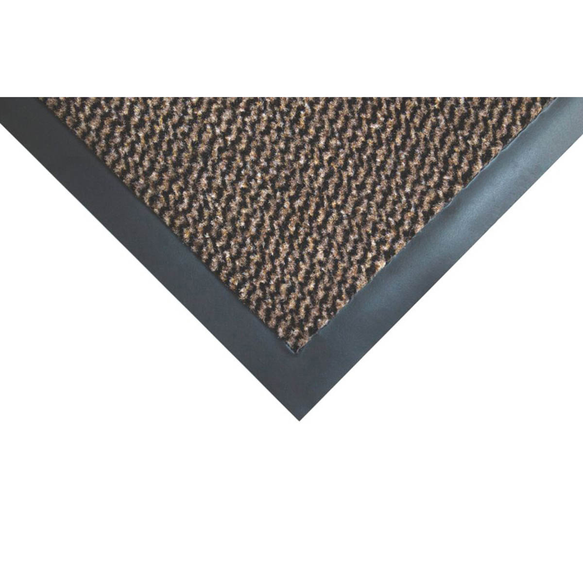 COBA Entrance Door Mat Vyna-Plush Black/Brown Water-Resistant 1.5 x 0.9m x 7mm - Image 1
