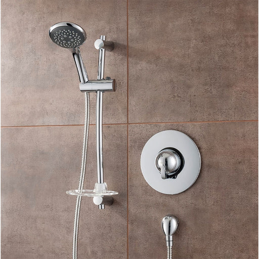 Triton Shower Mixer Thermostatic 5 Spray Adjustable Height Chrome Effect Round - Image 1