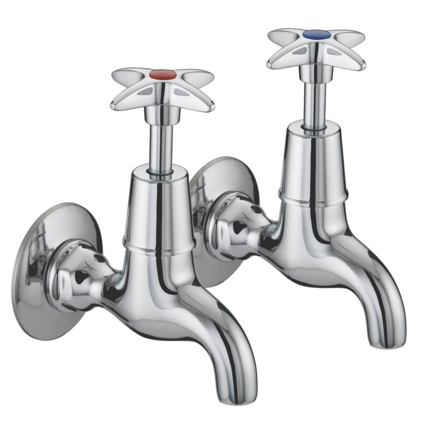 Bristan X Head Contemporary Cross Head Bib Taps Chrome - Image 1