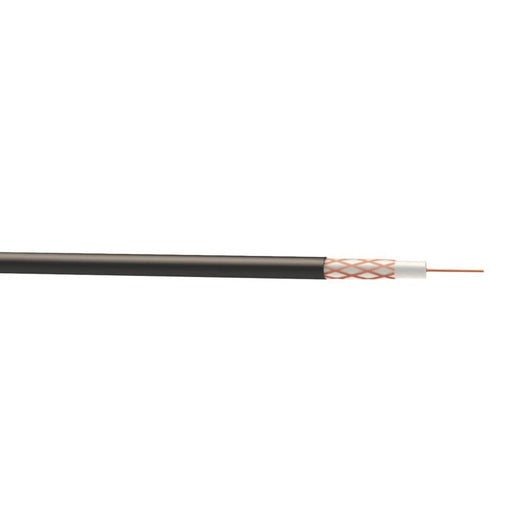 Time Coaxial Cable RG59 Black 1-Core Round 100m Drum PVC Sheated Stripped Bare - Image 1