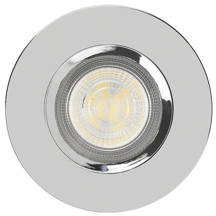 LED Downlights Chrome Modern Round Dimmable Cool White Pack Of 10 4.5W 420Lm - Image 1