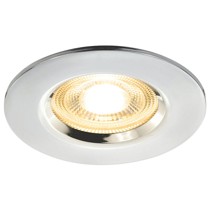 LED Downlights Chrome Modern Round Dimmable Cool White Pack Of 10 4.5W 420Lm - Image 2