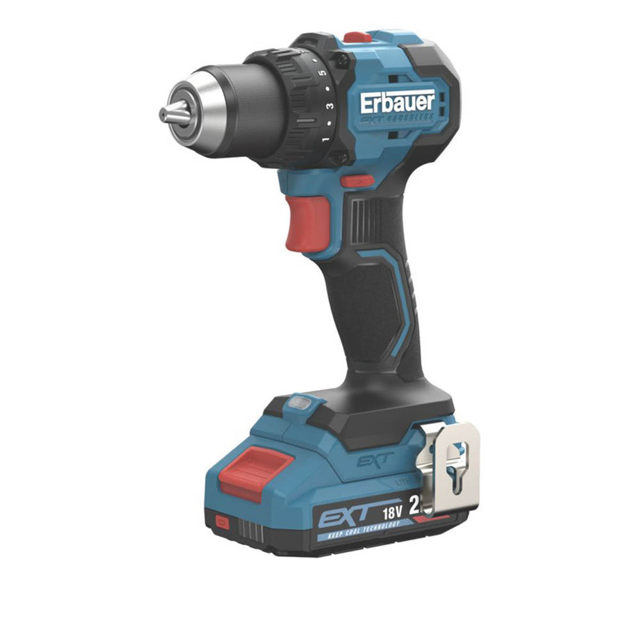 Erbauer Drill Driver ERI1096DDH Cordless LED Light 18V 1 x 2.0Ah Li-Ion EXT - Image 2