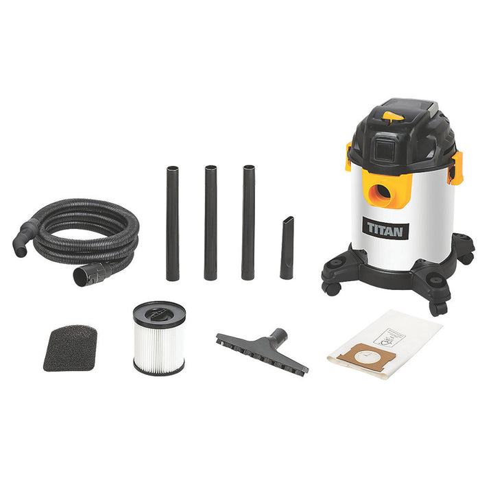 Titan Wet & Dry Vacuum Cleaner Blower Lightweight Powerful Cylinder 1400W 20LTR - Image 3