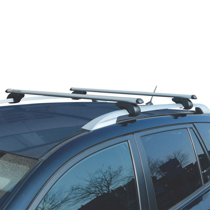 Car Roof Bar Rack Cross Set Universal Aluminium For Raised Roof Rails 1.2m - Image 3